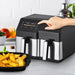 EAN 5906168638671 - Extralink HOME AIR FRYER 10L (6L+4L) EU SJ-1000 2500W freidora Doble Freidora de aire caliente Negro imagen 5