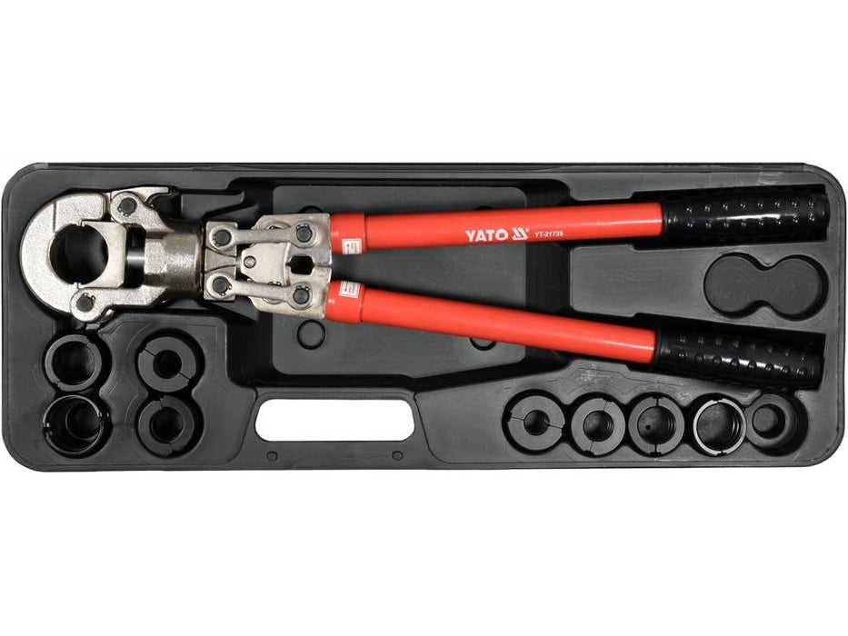 EAN 5906083217357 - Yato YT-21735 herramienta de engaste manual hidráulica Rojo Acero 360° imagen 1