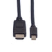 EAN 7611990134038 - ROLINE 11.04.5792 adaptador de cable de vídeo 3 m Mini DisplayPort Negro imagen 2