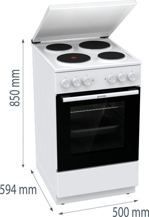 EAN 3838782748783 - Gorenje GE5A23WH Cocina independiente Eléctrico Hornillo eléctrico / Placa eléctrica Blanco imagen 8