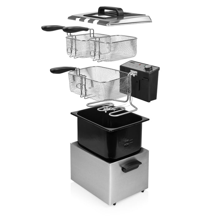 EAN 8713016085702 - Princess 185000 Doble 5 L Independiente 3270 W Negro, Acero inoxidable imagen 16