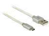 EAN 4043619839179 - DeLOCK 2m, USB2.0-A/USB2.0 Micro-B cable USB USB A Micro-USB B Plata, Blanco imagen 1
