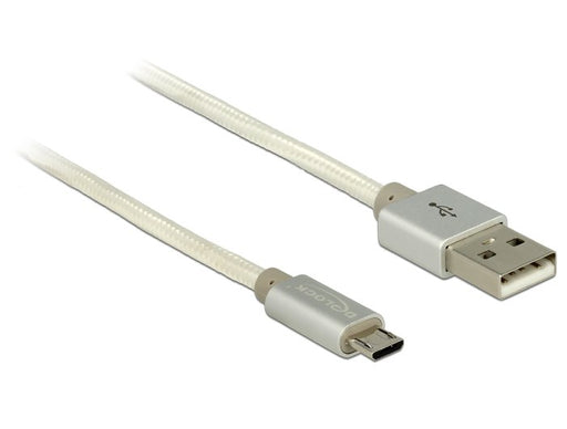 EAN 4043619839179 - DeLOCK 2m, USB2.0-A/USB2.0 Micro-B cable USB USB A Micro-USB B Plata, Blanco imagen 1