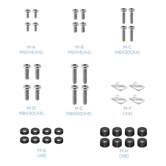 EAN 8433281008427 - TooQ FS20100M-B soporte para monitor 2,54 m (100") Piso Negro imagen 8