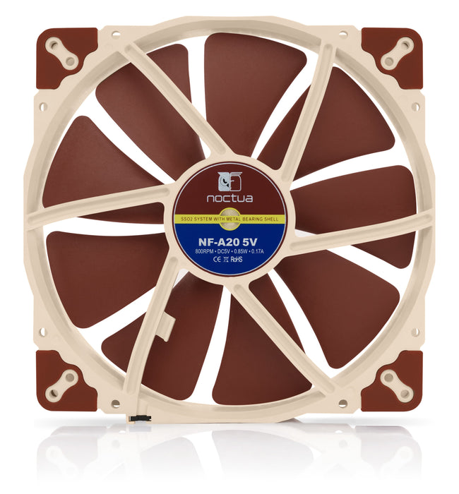 EAN 9010018100068 - Noctua NF-A20 Carcasa del ordenador Ventilador 20 cm Beige, Marrón imagen 3