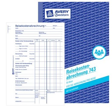 EAN 4004182007433 - Avery 743 papel de calculadora y registro 50 pieza(s) 148 mm imagen 1