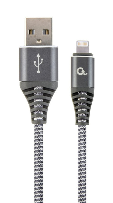 EAN 8716309108003 - Gembird CC-USB2B-AMLM-2M-WB2 cable de conector Lightning Gris, Blanco imagen 2
