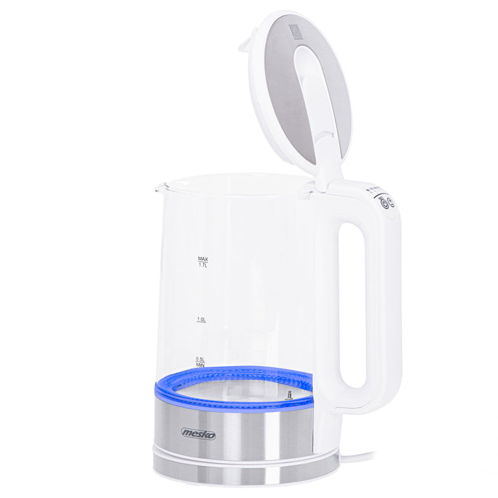 EAN 5903887803908 - Mesko Home MS 1301W tetera eléctrica 1,7 L 2200 W Acero inoxidable, Transparente, Blanco imagen 5