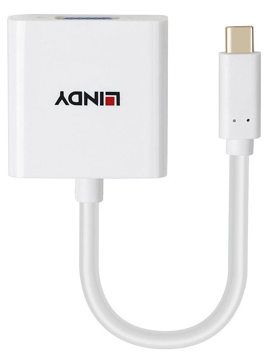 EAN 4002888434379 - Lindy 43437 adaptador de cable de vídeo 0,1 m USB Tipo C VGA (D-Sub) Blanco imagen 1