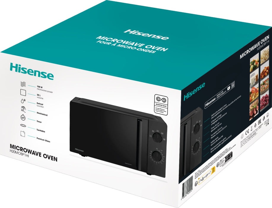 EAN 3838782820014 - Hisense H20MOBP1HI Negro Solo microondas Encimera 20 L 700 W imagen 6