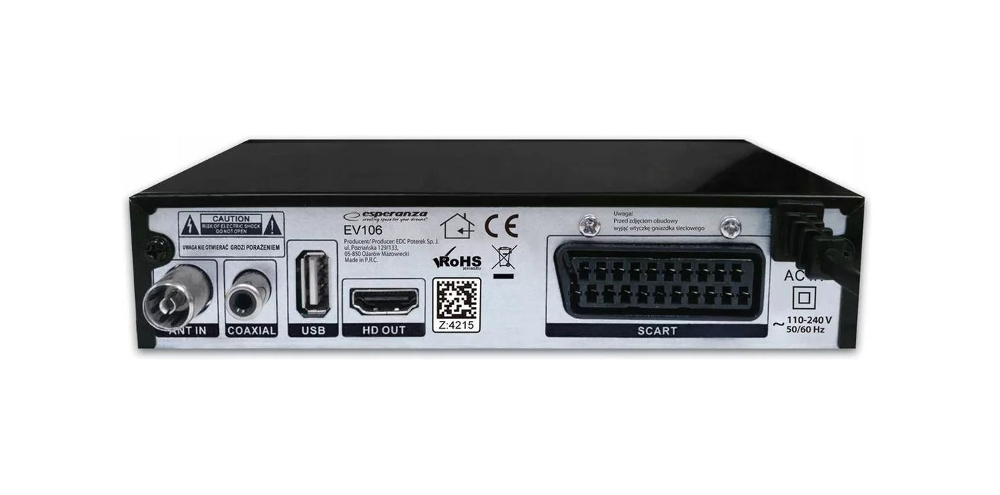 EAN 5901299957776 - Esperanza EV106R descodificador para televisor Cable Negro imagen 4