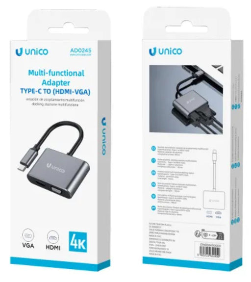 EAN 8435719602450 - UNICO AD0245 base para portátil y replicador de puertos Alámbrico USB 3.2 Gen 1 (3.1 Gen 1) Type-C Gris imagen 2