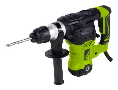 EAN 9120039235332 - Zipper ZI-BHA1500DN taladro 4250 RPM SDS Plus 5,1 kg Negro, Verde claro imagen 1
