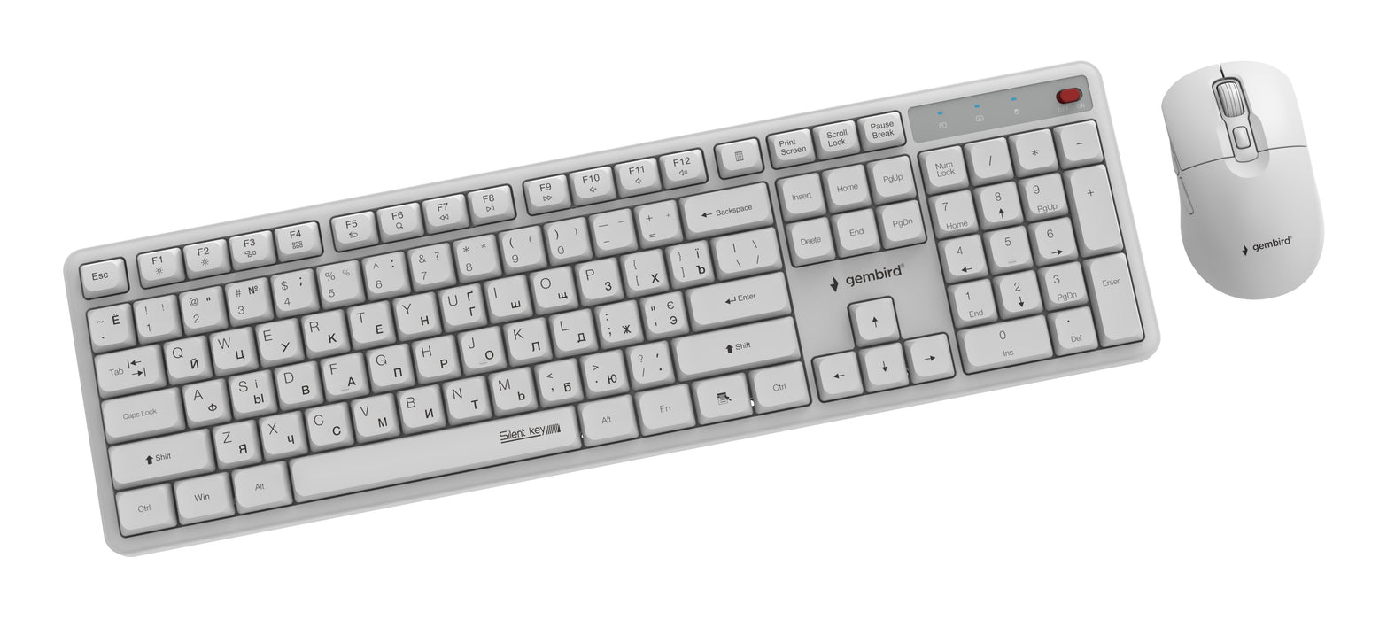 EAN 8716309137065 - Gembird KBS-WMS-01-W-CYRL teclado Ratón incluido Oficina RF inalámbrico QWERTY Internacional de EE.UU., U imagen 4