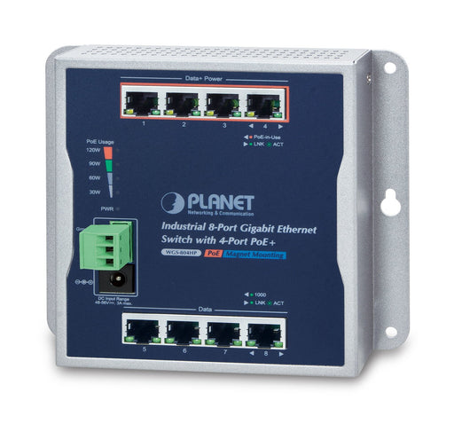 EAN 4711605280563 - PLANET WGS-804HP switch No administrado L2 Gigabit Ethernet (10/100/1000) Energía sobre Ethernet (PoE) Ne imagen 1