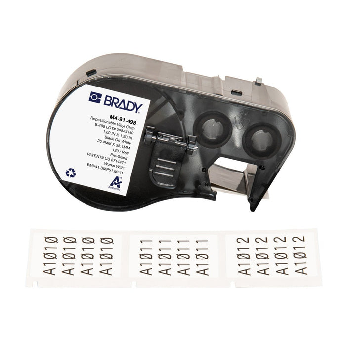 EAN 888434592168 - Brady M4-91-498 etiqueta de impresora Negro, Blanco Etiqueta para impresora autoadhesiva imagen 1