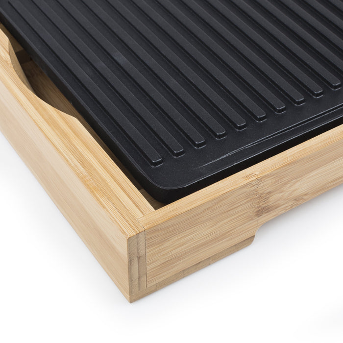 EAN 8713016053831 - Tristar BP-2641 barbacoa y parrilla al aire libre Mesa Eléctrico Bamboo, Negro 2200 W imagen 8