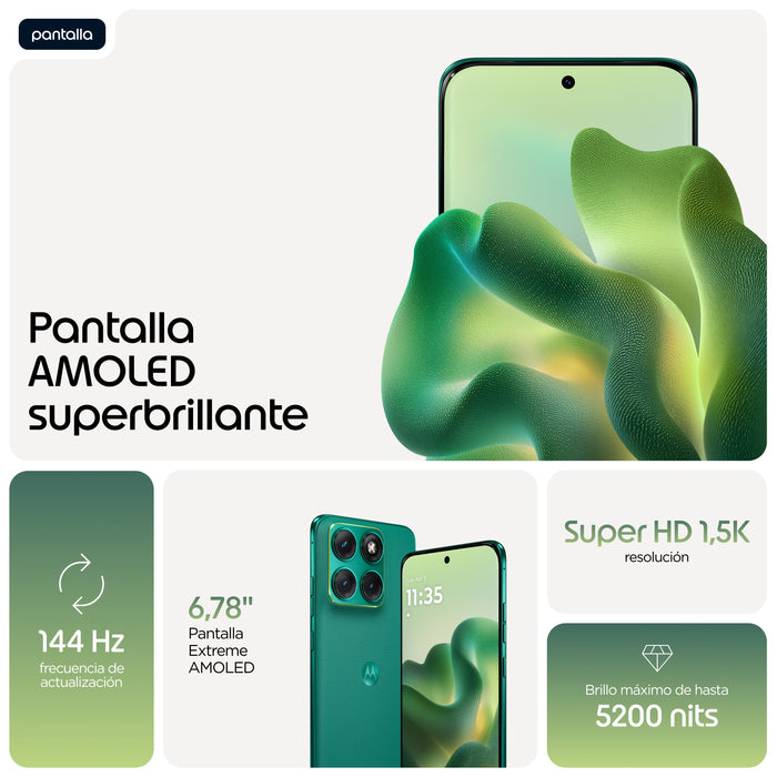 EAN 0840493611174 - Motorola edge 70 fusion 17,2 cm (6.78") SIM doble Android 16.0 5G USB Tipo C 8 GB 256 GB 5200 mAh Verde imagen 7
