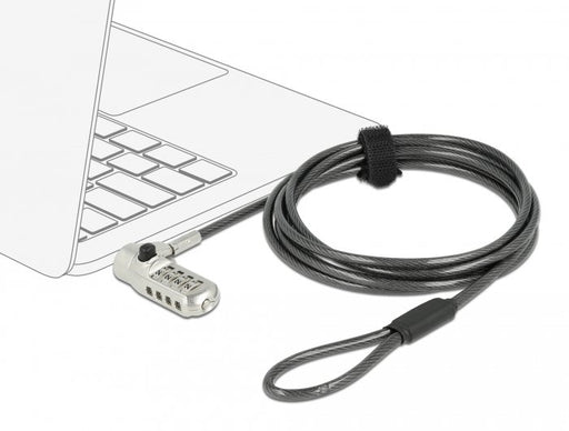 EAN 4043619206773 - Navilock 20677 cable antirrobo Negro, Plata 2 m imagen 2