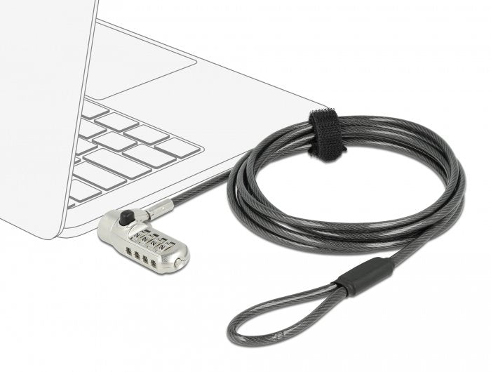EAN 4043619206773 - Navilock 20677 cable antirrobo Negro, Plata 2 m imagen 2
