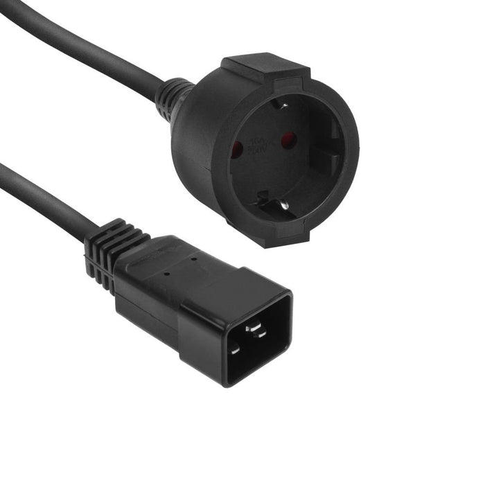 EAN 8716065504095 - ACT AK5251 cable de transmisión Negro 0,2 m IEC C20 CEE7/3 imagen 1