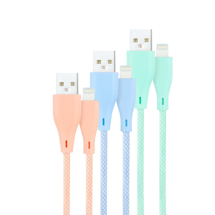 EAN 8433281012707 - Nanocable 10.10.0401-CO1 cable de conector Lightning Azul, Verde, Rosa imagen 1