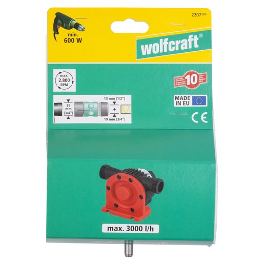 EAN 4006885220706 - wolfcraft GmbH 2207000 bomba de agua 600 W 3000 l/h imagen 3