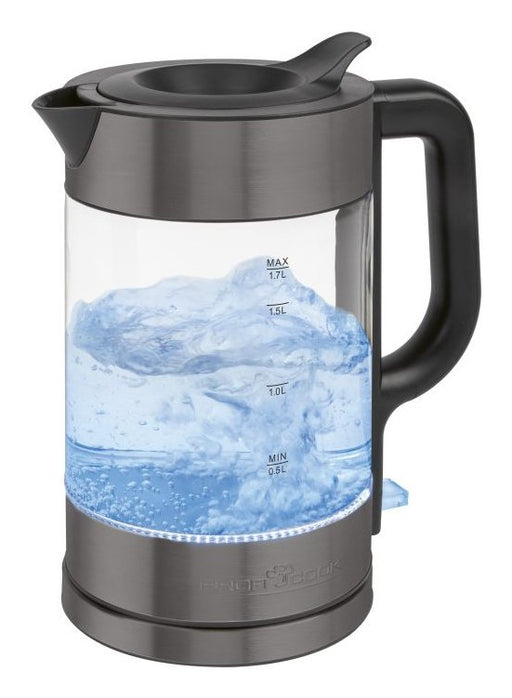 EAN 4006160046694 - ProfiCook PC-WKS 1322 G tetera eléctrica 1,7 L 2200 W Negro, Transparente imagen 1