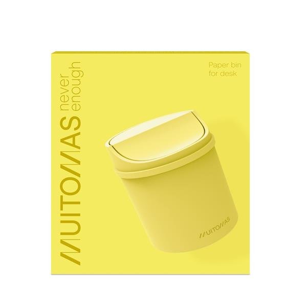 EAN 8021735228561 - Muitomas DESKBINYL cubo de basura Alrededor Amarillo imagen 2