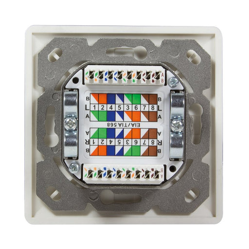 EAN 4052792027204 - LogiLink NP0021 toma de corriente RJ-45 Metálico, Blanco imagen 2