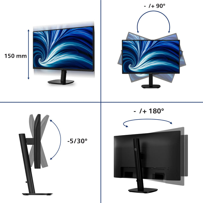 EAN 8721038010527 - Philips 3000 series 27B2N3200A/61 pantalla para PC 68,6 cm (27") 1920 x 1080 Pixeles Full HD LCD Negro imagen 3