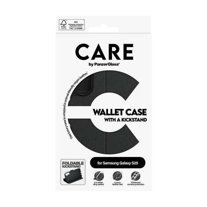 EAN 5715685016707 - PanzerGlass CARE™ by ® Wallet Case w. Kickstand Samsung Galaxy S25 funda para teléfono móvil Negro imagen 4