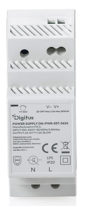 EAN 4016032508120 - Digitus DN-PWR-SST-3624 adaptador e inversor de corriente Interior 36 W Blanco imagen 3