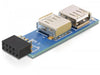 EAN 4043619418206 - DeLOCK 9-pin 2.54 mm/2 x USB 2.0 1 x 9-pin 2.54 mm 2 x USB 2.0-A Negro, Azul, Plata imagen 1