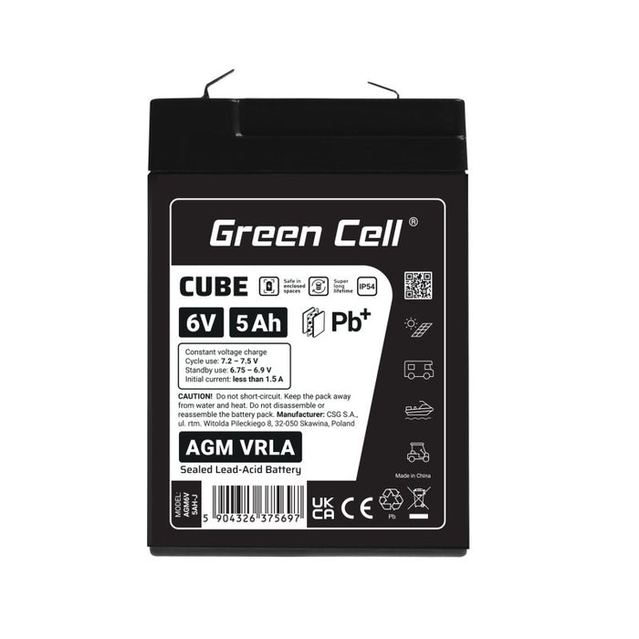 EAN 5904326375697 - Green Cell AGM6V5AH-J batería para sistema ups Sealed Lead Acid (VRLA) 6 V 5 Ah imagen 4