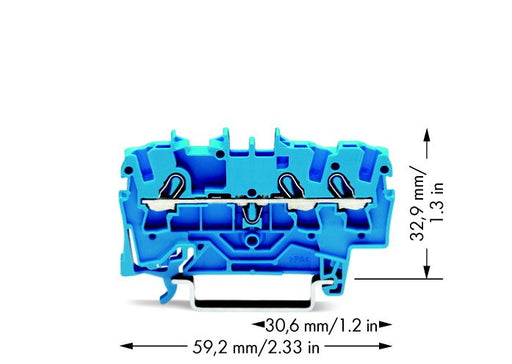 EAN 4017332999243 - Wago 2002-1304 bloque de terminales Azul imagen 2