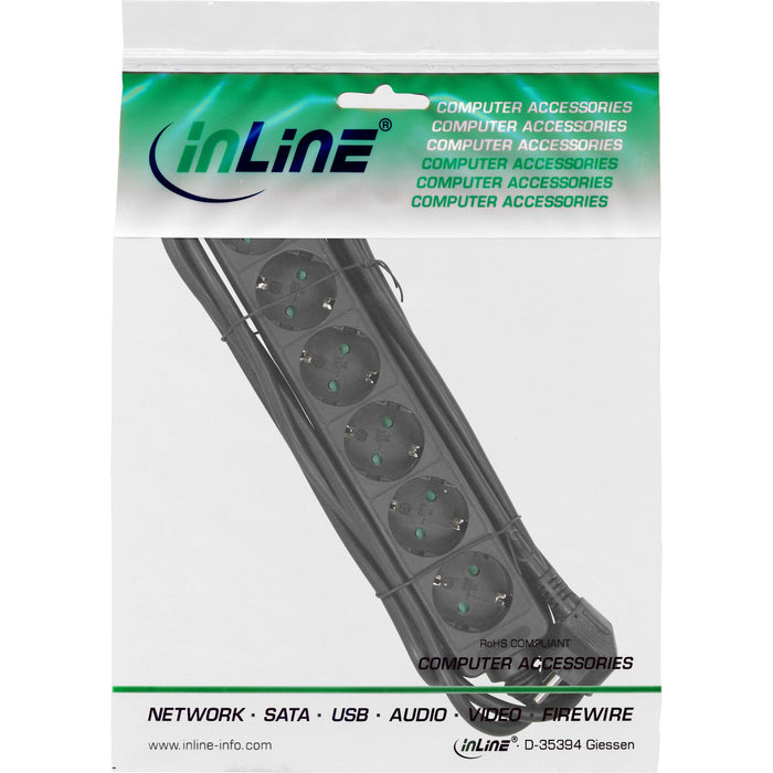 EAN 4043718168781 - InLine 16465 base múltiple 5 m Negro imagen 2