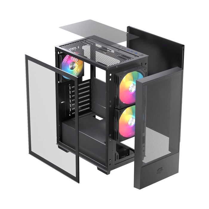 EAN 6977277364477 - Einarex EXCS-PL-100R-B carcasa de ordenador Midi Tower Negro imagen 3