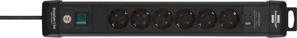 EAN 4007123694556 - Brennenstuhl 1951160608 base múltiple 3 m 6 salidas AC Interior Negro imagen 2