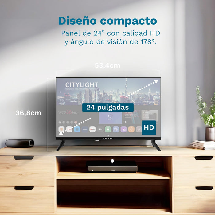 EAN 8426156018720 - Grunkel LED-24PBW Televisor 61 cm (24") HD Smart TV Wifi Negro imagen 4