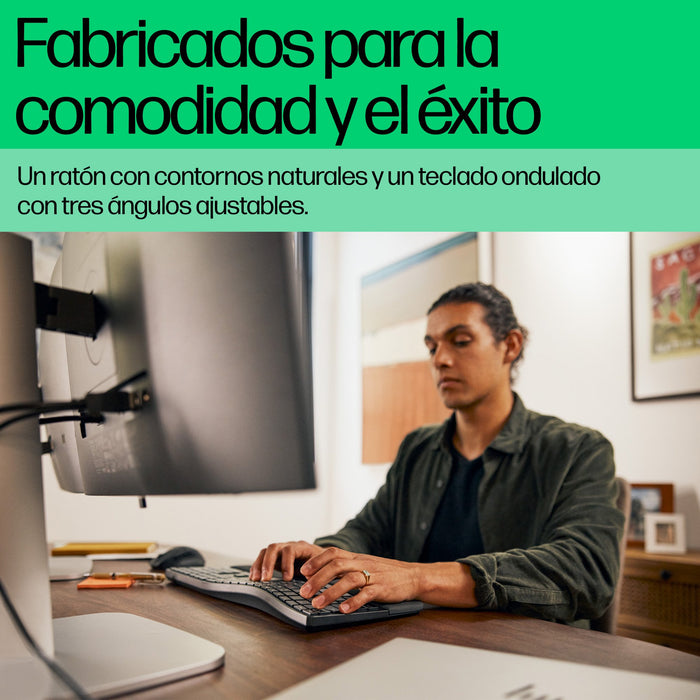 EAN 197498230665 - HP 680 Comfort Dual-Mode Keyboard and Mouse Combo teclado Ratón incluido Hogar RF Wireless + Bluetooth Neg imagen 4