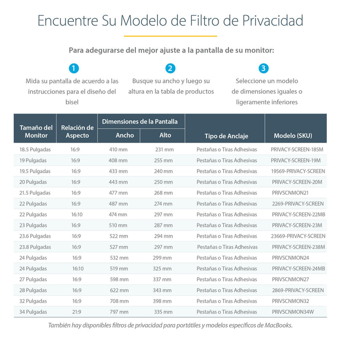 EAN 0065030894944 - StarTech.com PRIVACY-SCREEN-185M filtro para monitor 47 cm (18.5") Filtro de privacidad para pantallas si imagen 12
