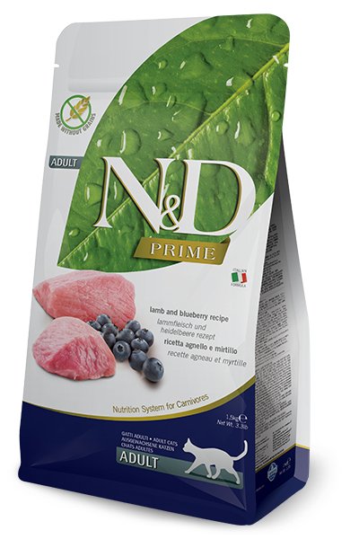 EAN 8010276020208 - Farmina Pet Food N&D Prime alimento seco para gatos 1,5 kg Adulto Arándano, Cordero imagen 1