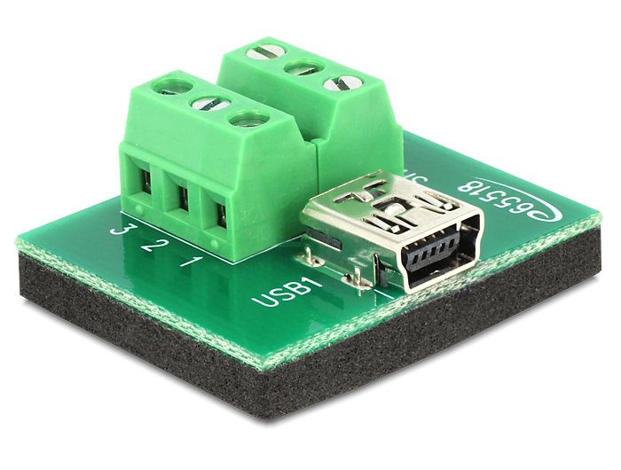 EAN 4043619655182 - DeLOCK 65518 cambiador de género para cable Mini USB 6p Negro, Verde imagen 1