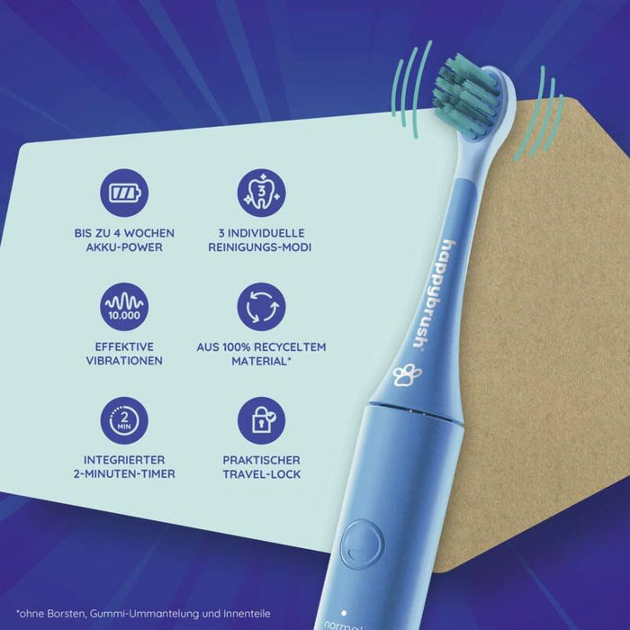 EAN 4260486336437 - happybrush Eco Vibe Kids Niño Cepillo dental vibratorio Azul imagen 4