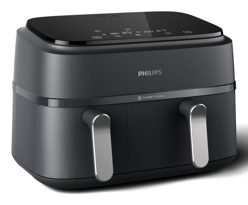 EAN 8720389033001 - Philips 3000 series NA351/00 freidora Doble 9 L Independiente 2750 W Freidora de aire caliente Gris imagen 1