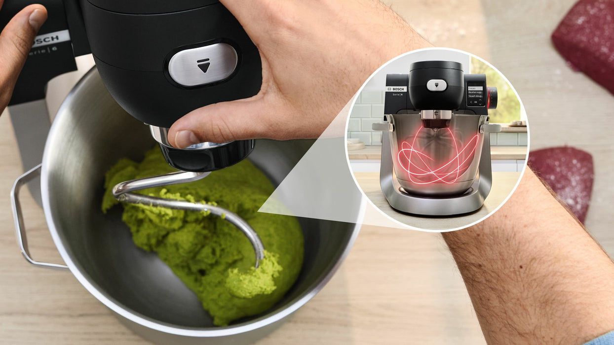 EAN 4242005424719 - Bosch Serie 6 MUMS6ZS34 robot de cocina 1600 W 5,5 L Negro, Acero inoxidable imagen 2