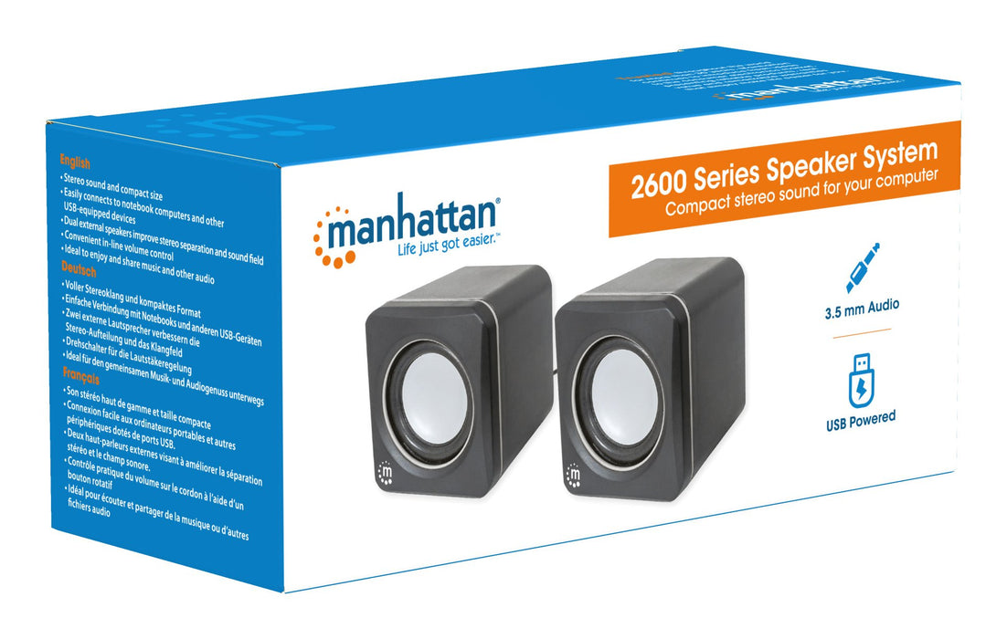 EAN 0766623166898 - Manhattan 2600 conjunto de altavoces PC/ordenador portátil Negro 3 W imagen 10