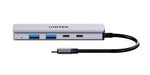 EAN 4894160057471 - UNITEK uHUB Q4 USB 3.2 Gen 1 (3.1 Gen 1) Type-C 10000 Mbit/s Gris imagen 5