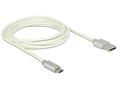 EAN 4043619839179 - DeLOCK 2m, USB2.0-A/USB2.0 Micro-B cable USB USB A Micro-USB B Plata, Blanco imagen 2